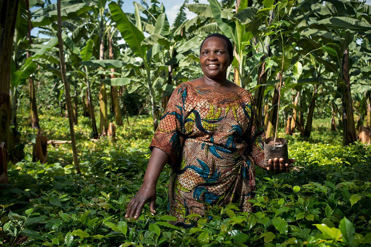 Tanzanian coffee farmer Emiliana Aligaesha, Oxfam America, 2012